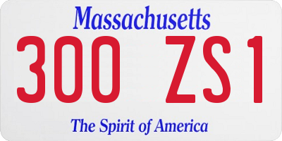 MA license plate 300ZS1