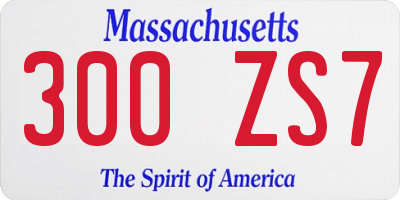 MA license plate 300ZS7