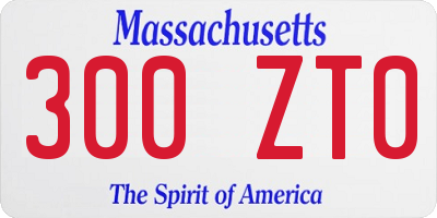 MA license plate 300ZT0