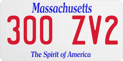 MA license plate 300ZV2