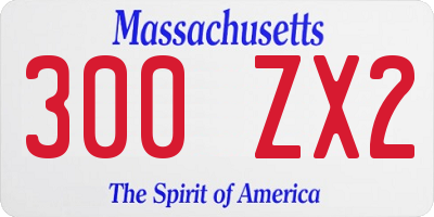 MA license plate 300ZX2