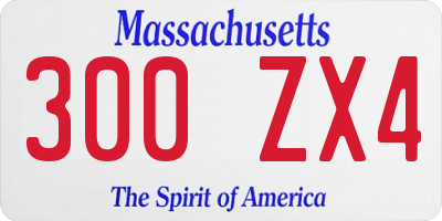 MA license plate 300ZX4