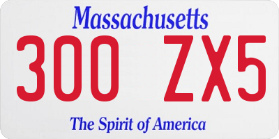 MA license plate 300ZX5
