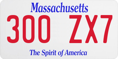 MA license plate 300ZX7