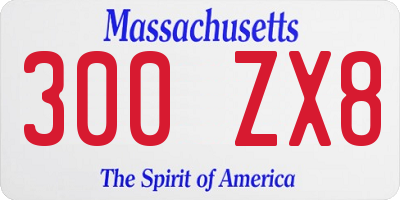 MA license plate 300ZX8