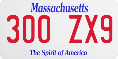 MA license plate 300ZX9