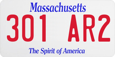MA license plate 301AR2