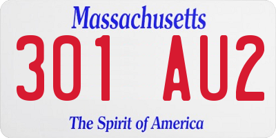 MA license plate 301AU2