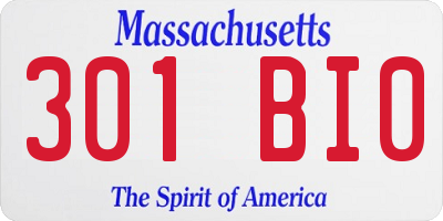 MA license plate 301BI0