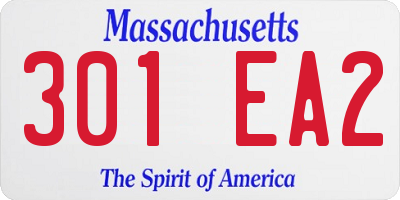 MA license plate 301EA2