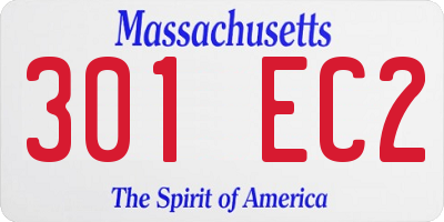 MA license plate 301EC2