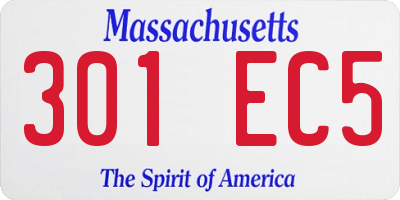 MA license plate 301EC5