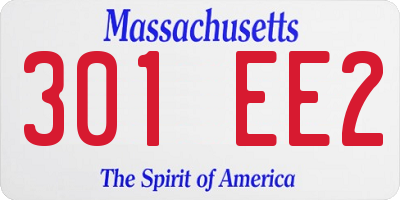 MA license plate 301EE2