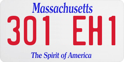 MA license plate 301EH1