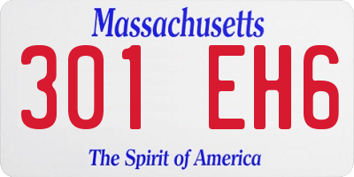 MA license plate 301EH6
