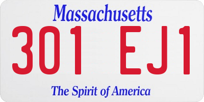 MA license plate 301EJ1