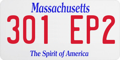 MA license plate 301EP2