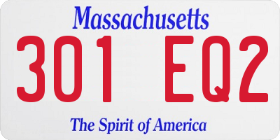 MA license plate 301EQ2