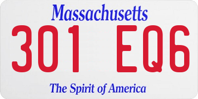 MA license plate 301EQ6