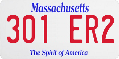 MA license plate 301ER2
