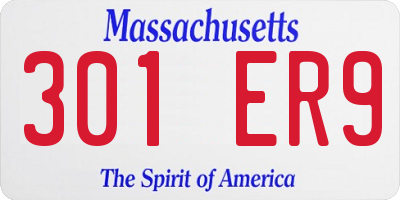 MA license plate 301ER9