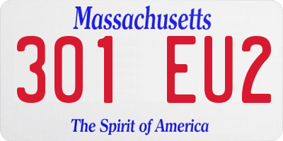 MA license plate 301EU2