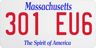 MA license plate 301EU6