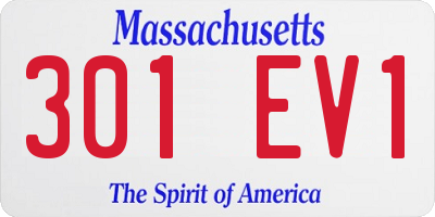 MA license plate 301EV1