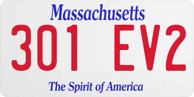 MA license plate 301EV2
