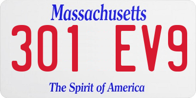 MA license plate 301EV9