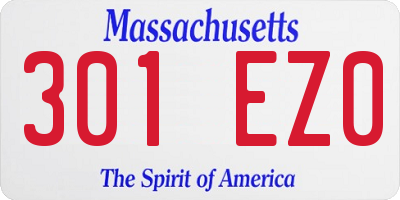 MA license plate 301EZ0