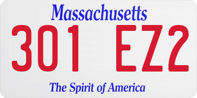 MA license plate 301EZ2
