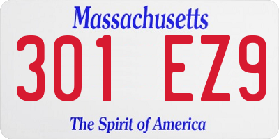 MA license plate 301EZ9