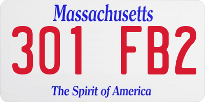 MA license plate 301FB2