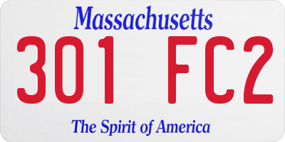 MA license plate 301FC2
