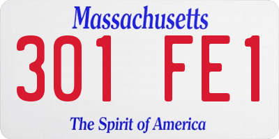 MA license plate 301FE1