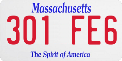 MA license plate 301FE6