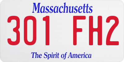 MA license plate 301FH2