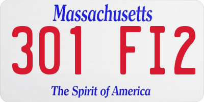 MA license plate 301FI2