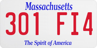 MA license plate 301FI4