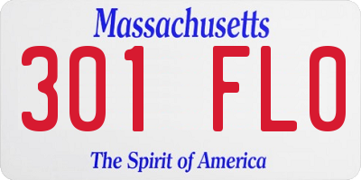 MA license plate 301FL0