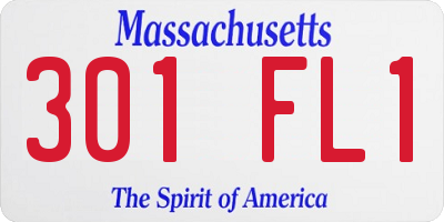 MA license plate 301FL1