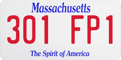 MA license plate 301FP1