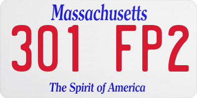 MA license plate 301FP2