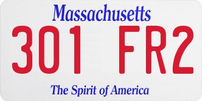 MA license plate 301FR2
