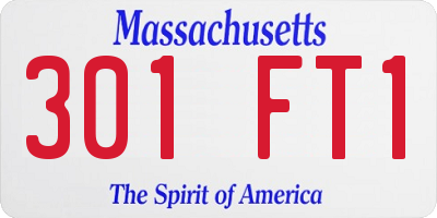 MA license plate 301FT1