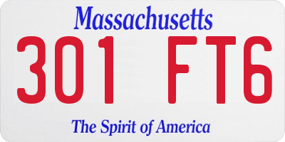 MA license plate 301FT6