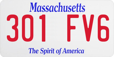 MA license plate 301FV6