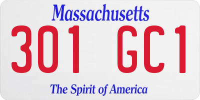 MA license plate 301GC1