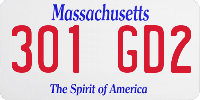 MA license plate 301GD2